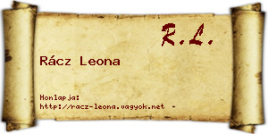 Rácz Leona névjegykártya