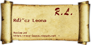 Rácz Leona névjegykártya