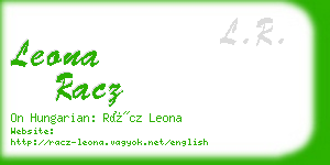 leona racz business card